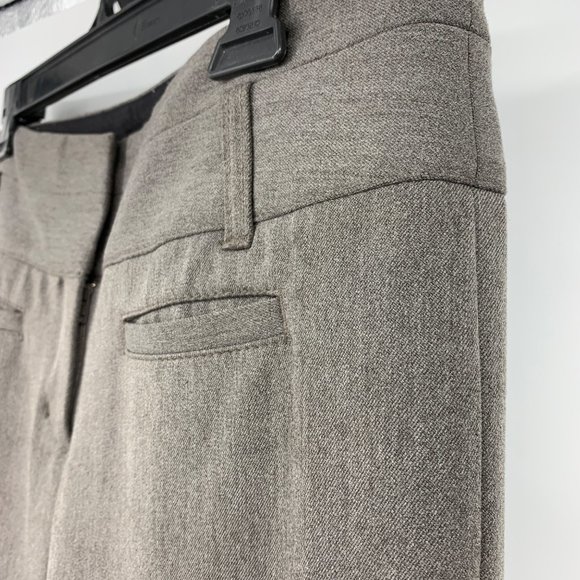Womens Pants Express Editor Size 6 S Flare Leg Brown Knit Wide belt 2069 - Picture 3 of 7